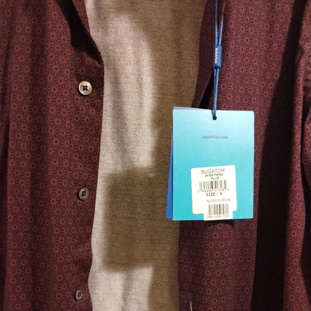Bugatchi Shirt - Plum Size: S - Picture 5 of 10